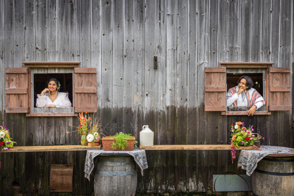 Rustic farm wedding at Five Birds Farm, Ringoes, NJ